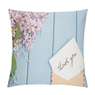 Personality  Vintage Postage Envelope With Card And Summer Bouquet Of Lilac Pillow Covers