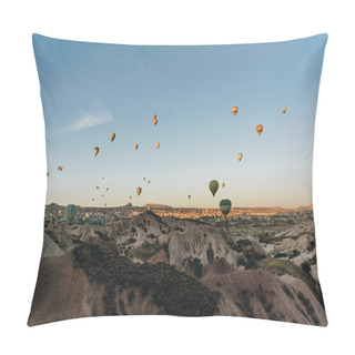 Personality  Mountain Landscape With Hot Air Balloons, Cappadocia, Turkey Pillow Covers