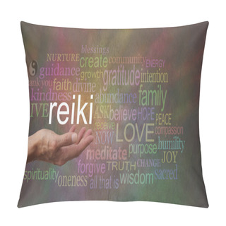 Personality  Reiki In The Palm Of Your Hand Pillow Covers