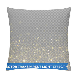 Personality  Vector Gold Glitter Particles Background. Sparkling Star Texture. Pillow Covers