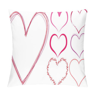 Personality  Scribble Hearts Pillow Covers