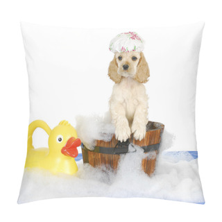 Personality  Puppy Bath Time Pillow Covers