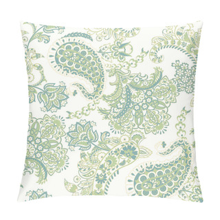 Personality  Paisley Floral Oriental Ethnic Pattern. Seamless Ornamental Indian Fabric Patterns Pillow Covers