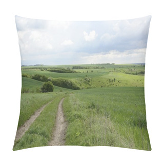 Personality  Outside The City - Rural Landscape - A Field Pillow Covers