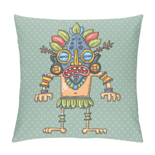 Personality  Ancient Aborigine Illustration Pillow Covers