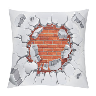 Personality  Red Brick Wall Pillow Covers