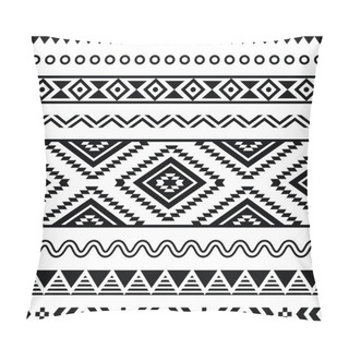 Personality  Tribal Seamless Pattern, Aztec Black And White Background Pillow Covers