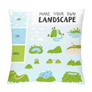 Personality  Landscape Vector Constructor Pillow Covers