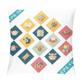 Personality  Chinese New Year Icons Set Pillow Covers