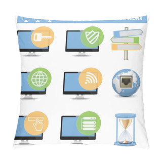 Personality  Vector Computer Icons Set 8 Pillow Covers