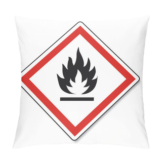 Personality  GHS Warning Danger Fire Sign Vektor Pillow Covers