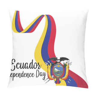Personality  Ecuador Independence Day Background Template - Vector Pillow Covers