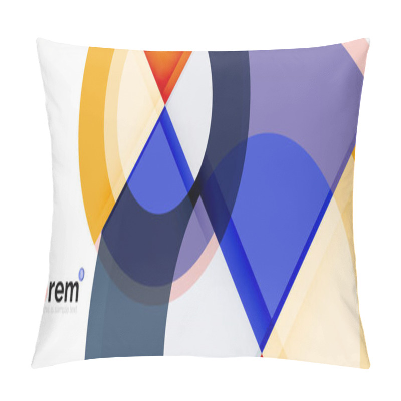 Personality  Modern Geometric Circles Abstract Background, Colorful Round Shapes With Shadow Effects Pillow Covers