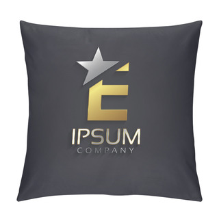 Personality  Golden Alphabet Letter E Pillow Covers