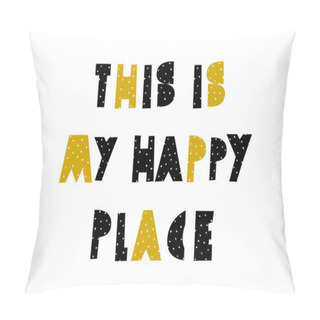 Personality  Typographic Design Poster Template In Black And Yellow On White Background. Scandinavian Style Nursery Wall Art, A4 Size, Printable Kids Room Decor. Pillow Covers