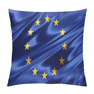 Personality  Europe Union  Flag  With Copy Space For Your Text Or Images Pillow Covers