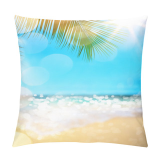 Personality  Summer Beach Background  Pillow Covers
