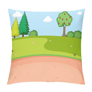 Personality  A Flat Nature Park Illustration Pillow Covers