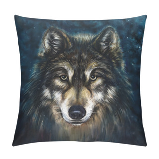 Personality  Wolf Head Pillow Covers
