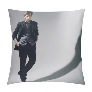 Personality  Self-confident Bussiensman In Natural Pose Pillow Covers