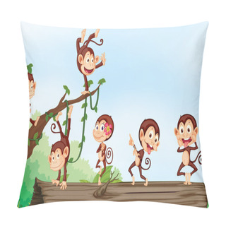 Personality  A Group Of Monkeys Pillow Covers