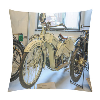Personality  DRESDEN, GERMANY - MAI 2015: Motorbike Mars A 20 1922 In Dresden Pillow Covers