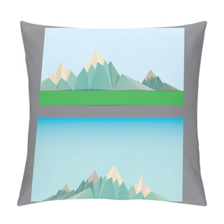 Personality  Low Poly Mountains Web Banners Pillow Covers