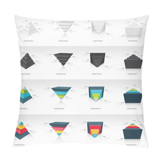 Personality  Pyramid Upside Down Infographic Template Set 16 In 1 Pillow Covers
