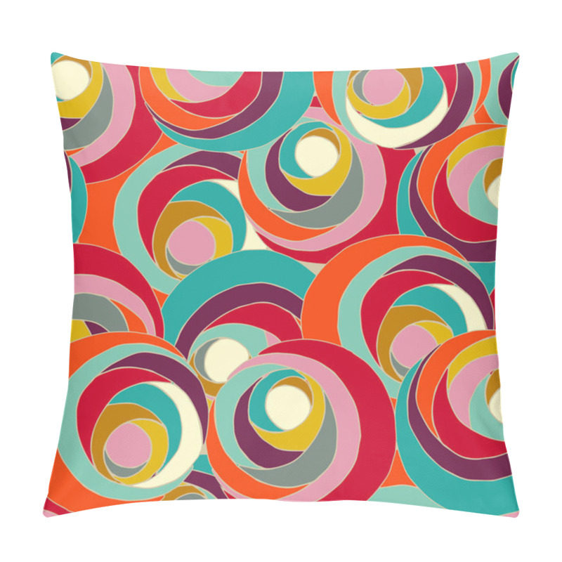 Personality  Seamless pattern with colorful flower shapes pillow covers