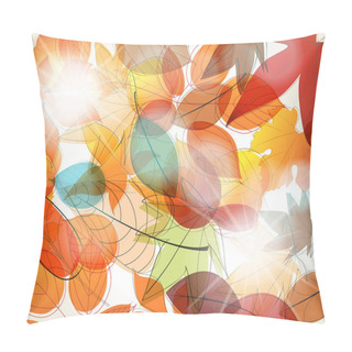 Personality  Colorful Autumn Leaves Illustration Pillow Covers