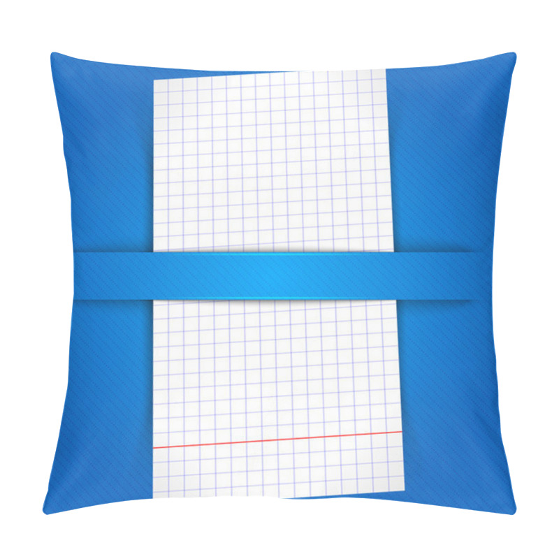 Personality  Paper sheet on blue background pillow covers