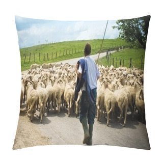 Personality  Shepherd With His Sheeps Pillow Covers