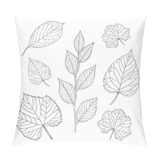 Personality  Outline Leaves Set Pillow Covers