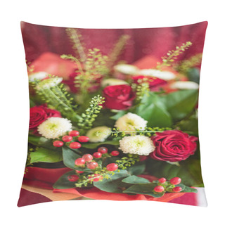 Personality  Nice Bouquet In The Hands Of Woman  Pillow Covers