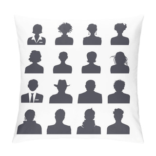Personality  Web Icon Set Of People Avatars Pillow Covers