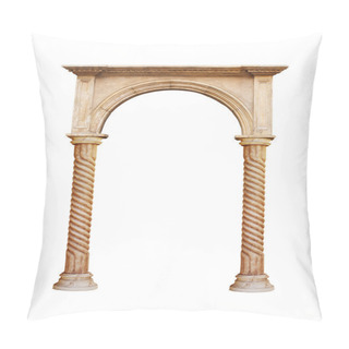 Personality  Greek Arch Column Isolated On White Background Pillow Covers