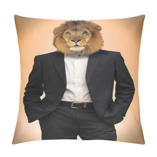 Personality  Man With Lion Head Pillow Covers