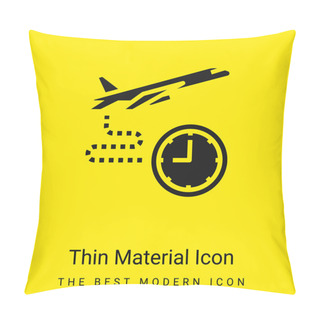 Personality  Boarding Minimal Bright Yellow Material Icon Pillow Covers