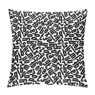 Personality  Geometric Seamless Pattern With Letters. Pillow Covers