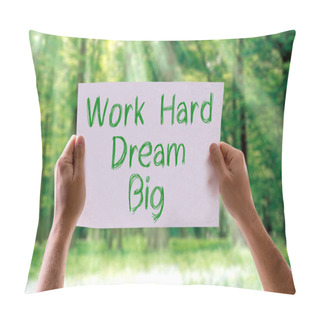Personality Work Hard Dream Big Card Pillow Covers