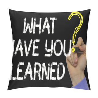 Personality  Hand Writing The Text: What Have You Learned Pillow Covers
