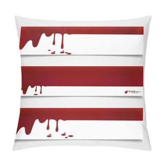 Personality  Happy Halloween Design Banners. Blood Dripping On Paper, Blood B Pillow Covers