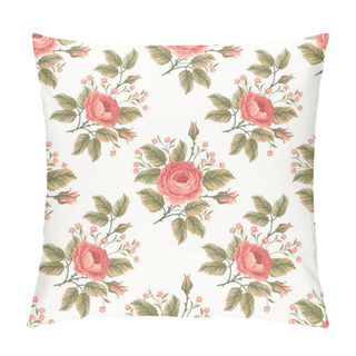 Personality  Seamless Floral Pattern With Roses Pillow Covers