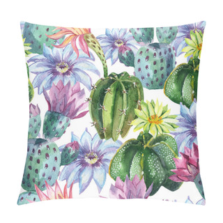 Personality  Watercolor Seamless Cactus Pattern Pillow Covers