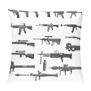 Personality  Weapons, White. Ak 47 Ak 74 Pillow Covers