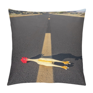 Personality  Rubber Chicken On Road Pillow Covers