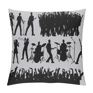 Personality  Music Silhouettes , Image Is Part Of My Music Collection. Pillow Covers