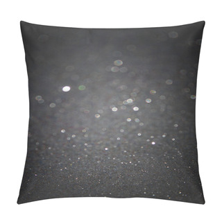 Personality  Silver Background. Elegant Abstract Background With Bokeh Defocused Lights Pillow Covers