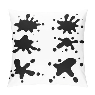 Personality  Vector Set Of Doodle Blots Collection Isolated On The White Background Pillow Covers