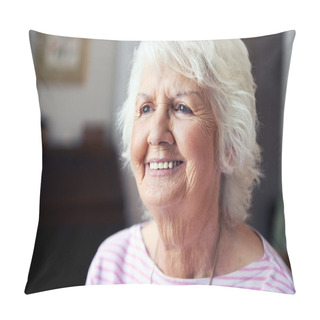 Personality  Mature Female Smiling Pillow Covers